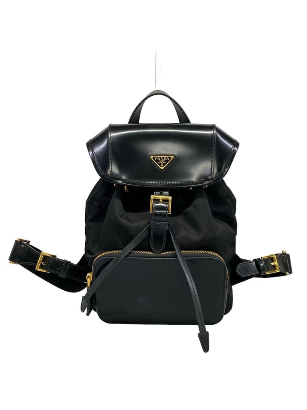 Prada Backpack Black Re-Nylon Leather